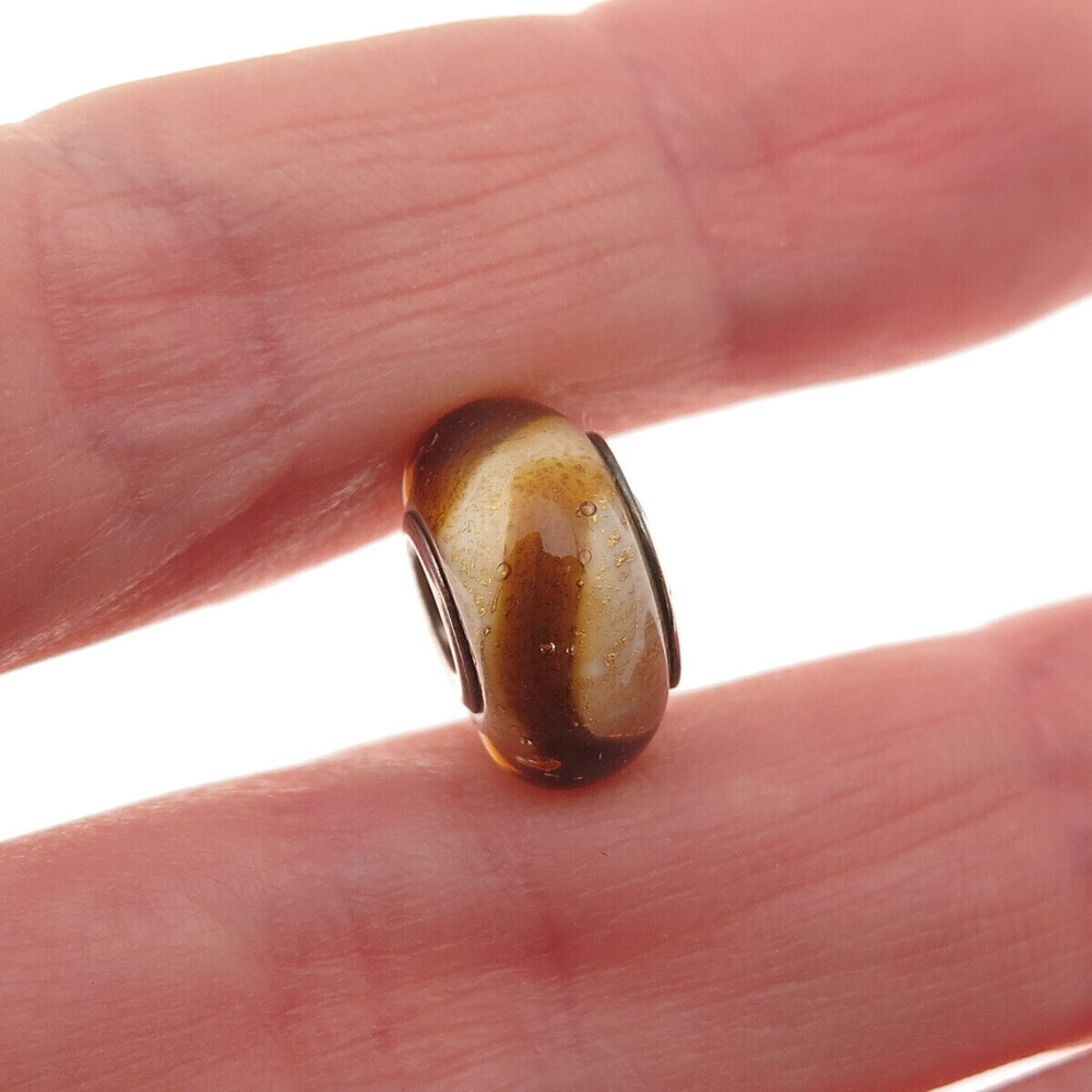 Chamilia 925 Sterling Silver Murano Glass Slide Bead Charm